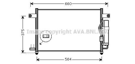 AVA CHEVROLET Радіатор кондиціонера (Конденсатор) Aveo 02- AVA COOLING dw5049d