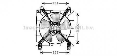 Купити Вентилятор охолодження радіатора AVA COOLING dw7507 (фото1) підбір по VIN коду, ціна 2458 грн.