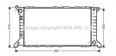 AVA FORD Радиатор охлаждения (с конд..) TRANSIT TOURNEO 2.4 D 94-, 2.5 D 94-, TRANSIT 2.5 91- AVA COOLING fd2206