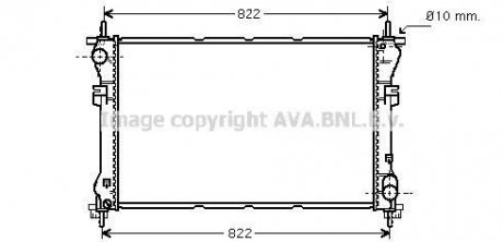 Радиатор охлаждения двигателя Ford Tranzit 2,0d 00>06 MT AVA COOLING fd2320