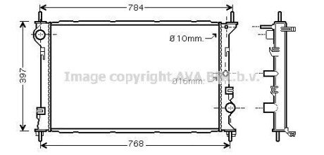 AVA FORD Радіатор охолодження двиг. TRANSIT CONNECT 1.8-1,8TD Ford Transit, Connect AVA COOLING fd2382