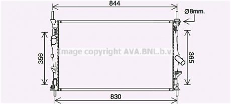 Радіатор, Система охолодження двигуна AVA COOLING fd2628