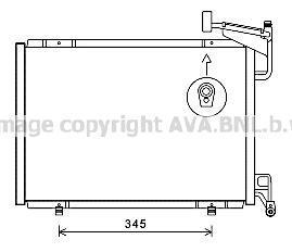 AVA FORD Радіатор кондиціонера (конденсатор) B-MAX 1.0 12-, FIESTA VI 1.0 12-, TRANSIT COURIER B460 1.0 14- AVA COOLING fd5592