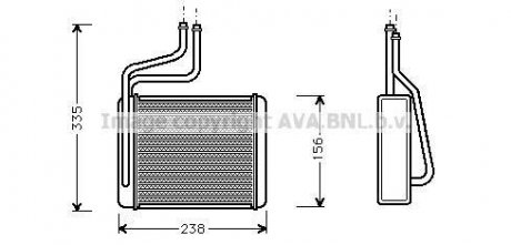 AVA FORD Радиатор отопления Mondeo I,II,III AVA COOLING fd6286