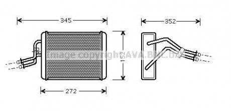 Радіатор обігрівача салону Ford Tranzit 00>06 AC+ Ford Transit AVA COOLING fd6317