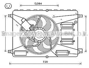 Купити AVA FORD Вентилятор радіатора Galaxy, Kuga I, Mondeo IV, S-Max 1.6/2.0TDCi 06- AVA COOLING fd7556 (фото1) підбір по VIN коду, ціна 6105 грн.