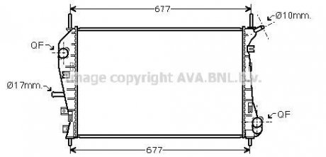 AVA FORD Радиатор охлаждения Mondeo III 2.0/3.0i/TDCi 00- AVA COOLING fda2376