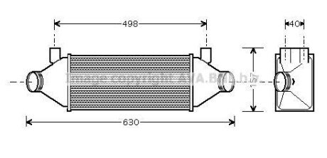 Интеркулер Ford Transit 2.4TDDI (00-) Ford Transit AVA COOLING fda4314