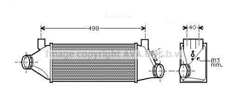 AVA FORD Інтеркулер TRANSIT 2.0 D 04- Ford Transit AVA COOLING fda4385