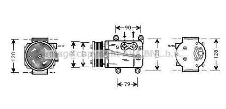 Компрессор Ford Focus, Fiesta, Fusion, Connect, Transit, Mazda 2 AVA COOLING fdak105