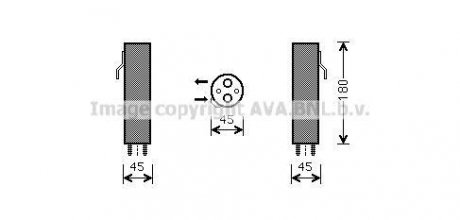 Осушитель кондиционера Ford Fiesta 09>, B-Max Ecosport 12> AVA AVA COOLING fdd584