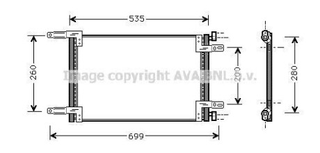 Купити AVA FIAT Радіатор кондиціонера (Конденсатор) 1.2/1.9D 01- AVA COOLING ft5248 (фото1) підбір по VIN коду, ціна 2509 грн.