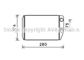 Радиатор отопителя салона Citroen Jumper Fiat Ducato Peugeot Boxer 06>11 11> AVA Fiat Ducato, Peugeot Boxer, Citroen Jumper AVA COOLING ft6410