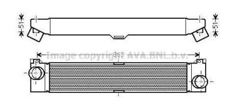 AVA CITROEN Інтеркулер Jumper, Fiat Ducato, Peugeot Boxer 2.2/3.0HDI 06- AVA COOLING fta4360
