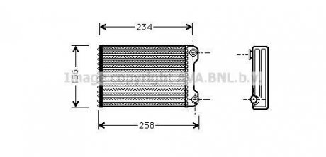 Теплообмінник, Система опалення салону Fiat Punto, Doblo, Lancia Musa AVA COOLING fta6242