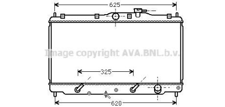 Радіатор охолодження HONDA ACCORD IV (90-) 1.8-2.2 AT(AVA) AVA COOLING hd2011