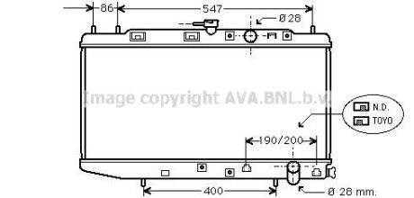 AVA HONDA Радіатор сист. охолодження двиг Civic II, IV 1.5/1.6 (325x685x17) Honda Civic AVA COOLING hd2047