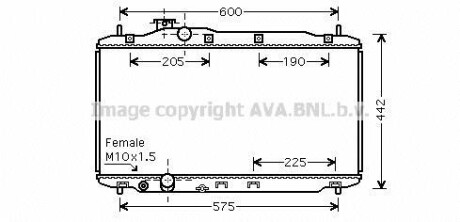 Радіатор охолодження двигуна Honda Civic (05-12) 1,8i MT AVA Honda Civic AVA COOLING hd2189