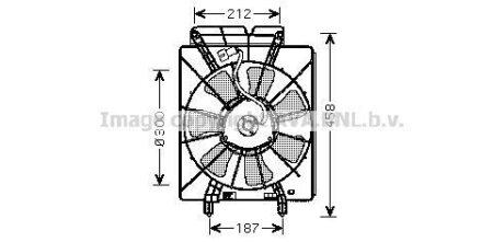 Вентилятор двигуна HONDA CR-V 2.0 06- (AVA) AVA COOLING hd7533