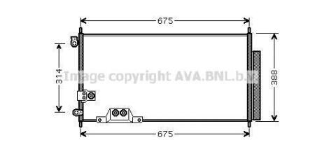 AVA HONDA Радіатор кондиціонера (конденсатор) ACCORD VII 2.2 04- AVA COOLING hda5239d
