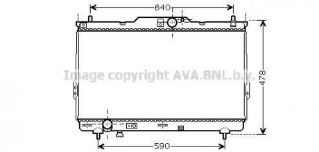 Радиатор охлаждения двигателя Hyundai Santa Fe (01-06) 2,0d MT AVA AVA COOLING hy2113