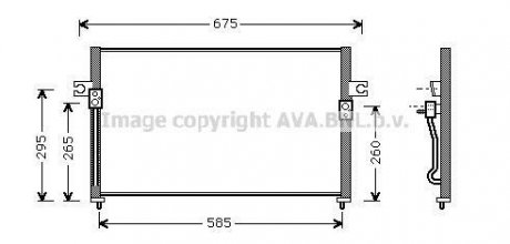 Радиатор кодиционера Hyundai H100, H-1 AVA COOLING hy5058