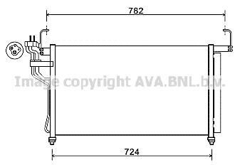 AVA HYUNDAI Радіатор кондиціонера (конденсатор) H-1 2.5 08- Hyundai H-1 AVA COOLING hy5315d