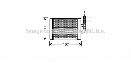 Радіатор отопителя Hyundai H-100, Porter 2.5D (94-) AVA AVA COOLING hy6158