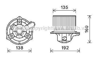 Вентилятор отопителя салона Kia Ceed (07-), Hyundai Elantra (06-) AVA AVA COOLING hy8553