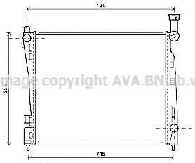 AVA JEEP Радіатор сист. охолодження GRAND CHEROKEE IV 3.0, 3.6, 5.7 10- Jeep Grand Cherokee AVA COOLING jea2054