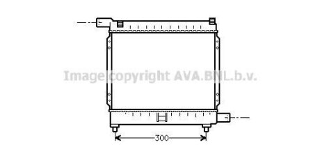 Радіатор охолодження двигуна W124/W201 MT 18/20/23-AC (Ava) Mercedes 190 (W201), W124, S124, C124, C207, C238 AVA COOLING ms2039