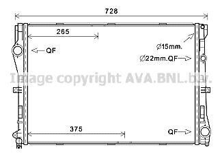 Радіатор охолодження двигуна MB C-Class W205 (14-), E-Class W213 (16-), GLC (16-) АКПП AVA AVA COOLING ms2679