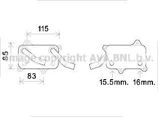 AVA DB Оливний радіатор W202/210/211, W163, 220, Vito AVA COOLING ms3555