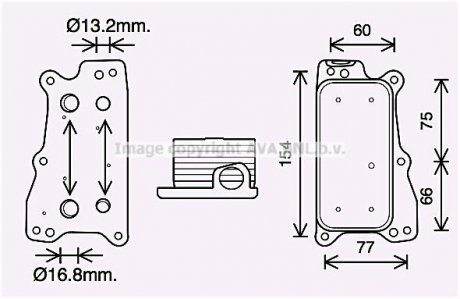 Охолоджувач оливи Mercedes W251, W204, C216, W221, S212, G-Class, C204, C124, C207, C238, W212, GLK-Class, S204 AVA COOLING ms3688