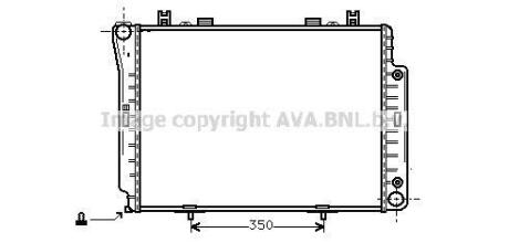 AVA DB Радіатор сист. охолодження двигуна S-Class W140 3.0/3.5TD 93- AVA COOLING msa2144
