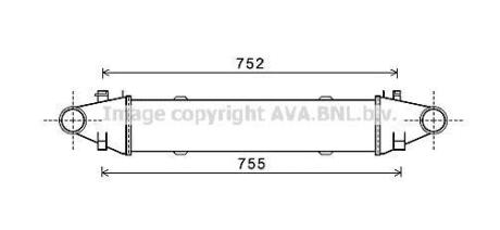 AVA DB Інтеркулер W204 C180/350CDI 07- AVA COOLING msa4525