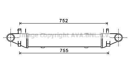 AVA DB Інтеркулер W204 C180/200CDI 07- AVA COOLING msa4557