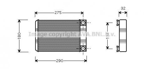 Радіатор обігрівача салону AVA AVA COOLING msa6312