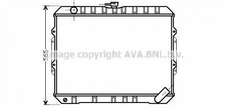 AVA MITSUBISHI Радиатор охлаждения двигатель. PAJERO II 2.5 TD 4WD 90- AVA COOLING mt2187