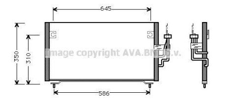 AVA MITSUBISHI Радіатор кондиціонера (конденсатор) GALANT V 97- AVA COOLING mt5106