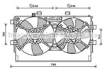 Купить Вентилятор охлаждения радиатора Mitsubishi ASX, Lancer AVA COOLING mt7530 (фото1) подбор по VIN коду, цена 8161 грн.