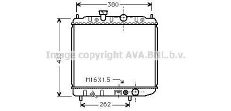 AVA MITSUBISHI Радіатор охолодження двиг. Colt IV, Lancer V 1.3/1.6 92- AVA COOLING mta2036