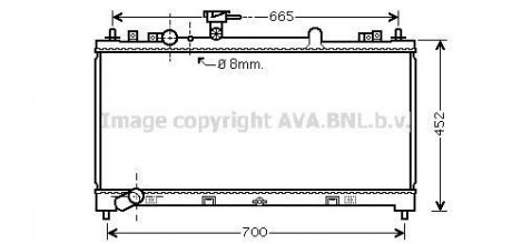 AVA MAZDA Радиатор охлаждения 6 2.5 07- Mazda 6 AVA COOLING mz2218