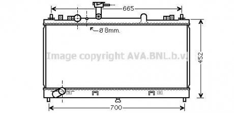 AVA MAZDA Радиатор охлаждения 6 2.0 03- AVA COOLING mz2224