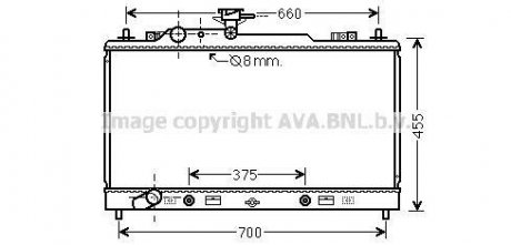 Радиатор охлаждения двигателя Mazda 6 (07-) 2.0i AT AC+/- AVA AVA COOLING mz2228