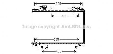 Купити Радіатор, Система охолодження двигуна AVA COOLING mz2235 (фото1) підбір по VIN коду, ціна 3651 грн.