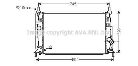 AVA MAZDA Радіатор системи охолодження двигуна 3 2.2 MZR CD 09- AVA COOLING mz2246
