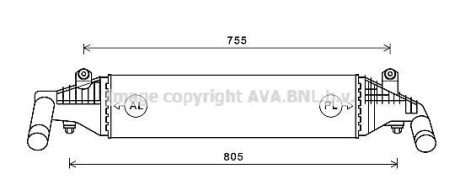 AVA MAZDA Інтеркулер 3 1.6 04- Mazda 3 AVA COOLING mz4267