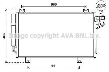 Радиатор кондиционера Mazda 3 (14-), Mazda 6 (13-) 1.5D, 2.2D AVA AVA COOLING mz5261d