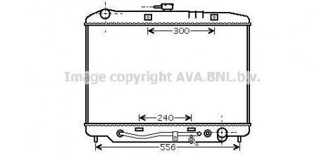 AVA OPEL Радіатор охолодження двиг. MONTEREY A 3.1, 3.2 91-, ISUZU AVA COOLING ol2180